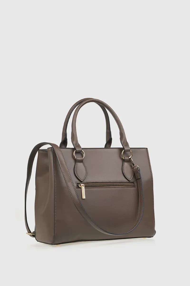 VERDE FASHION | Borsa tote in ecopelle dettaglio logo - 2
