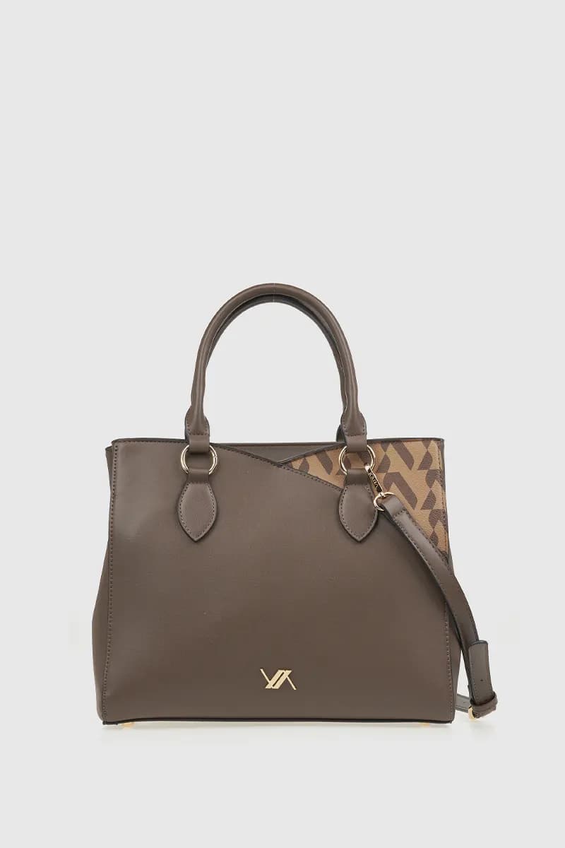 VERDE FASHION | Borsa tote in ecopelle dettaglio logo - 4