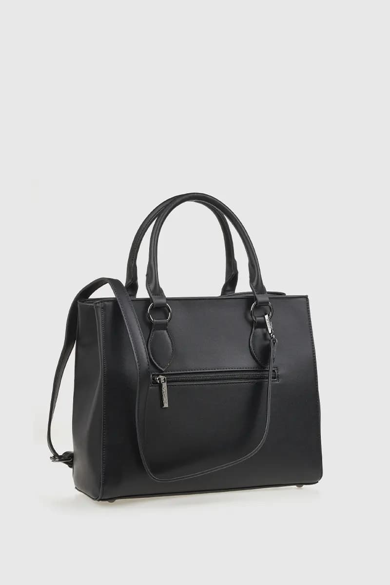 VERDE FASHION | Borsa tote in ecopelle dettaglio logo - 6