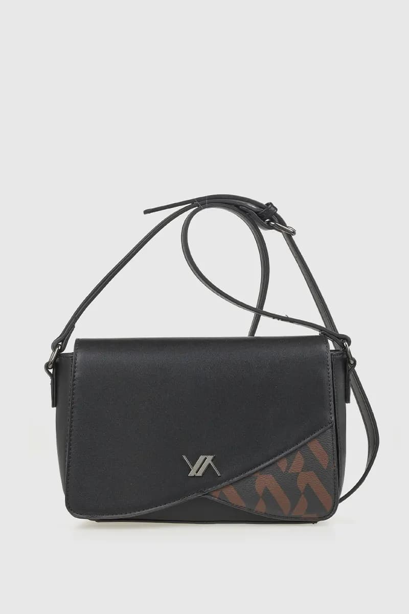 VERDE FASHION | Borsa a tracolla in ecopelle con patta - 10