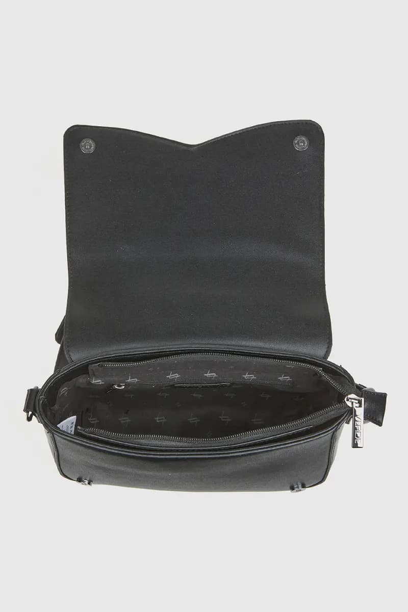 VERDE FASHION | Borsa a tracolla in ecopelle con patta - 3