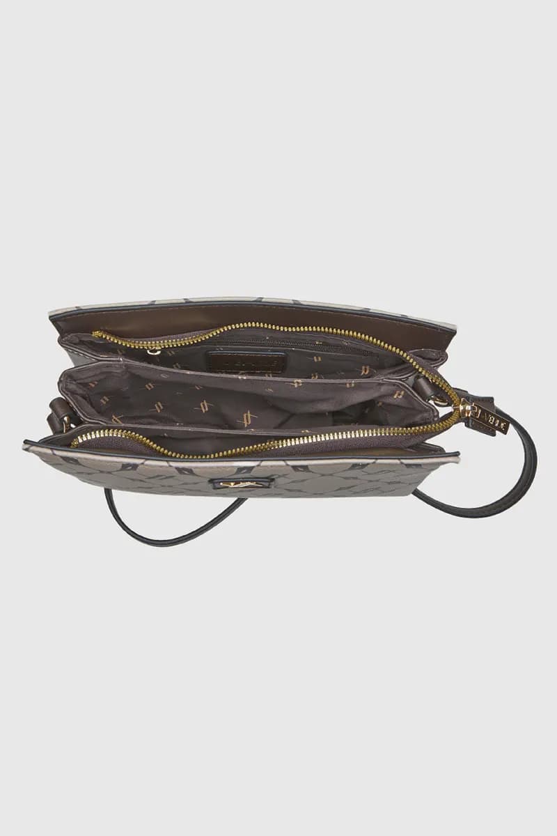 VERDE FASHION | Borsa a tracolla con stampa geometrica logo - 3