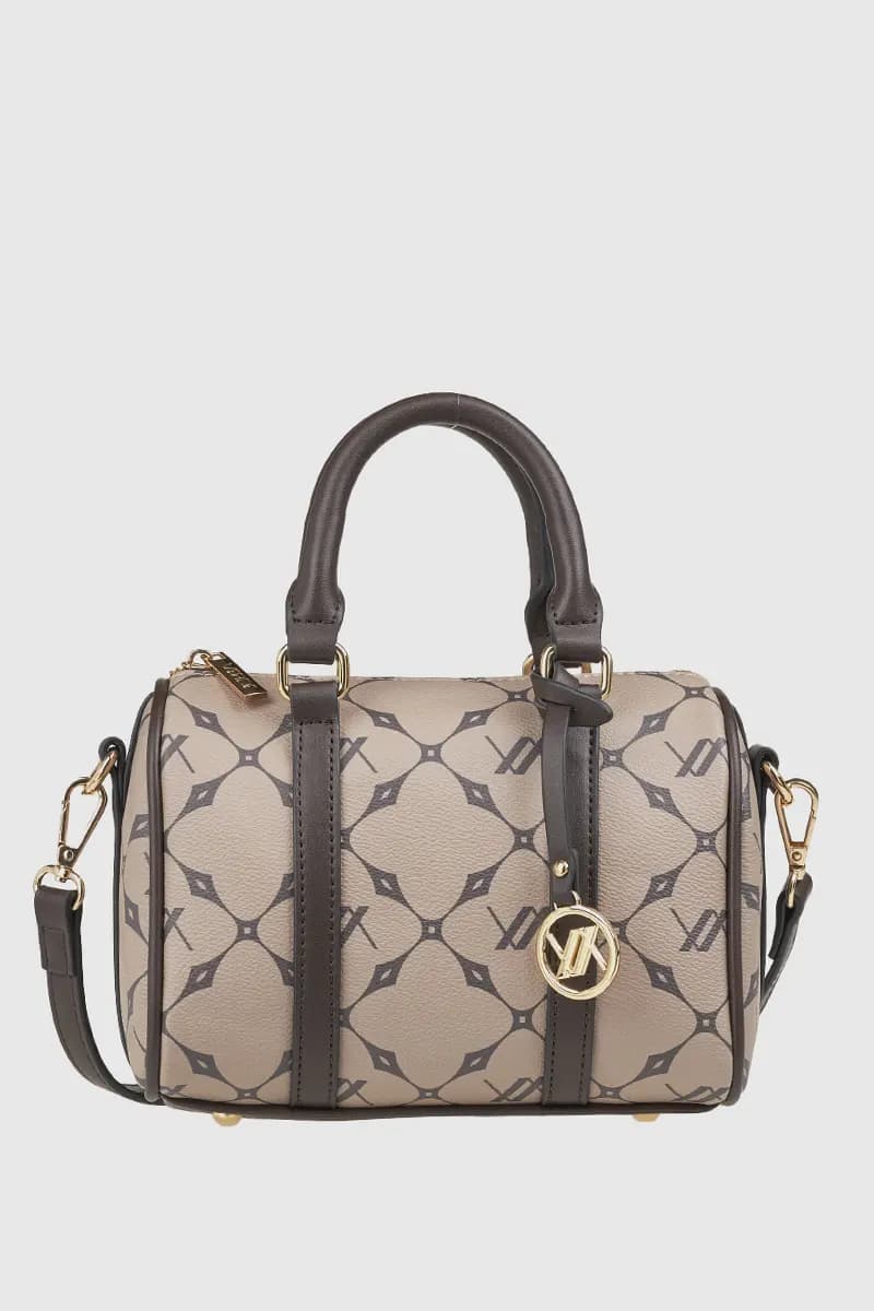 VERDE FASHION | Bauletto a tracolla con stampa geometrica logo - 5