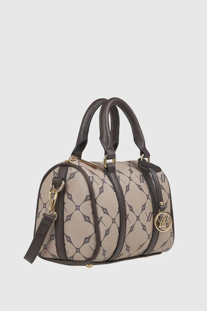 VERDE FASHION | Bauletto a tracolla con stampa geometrica logo - 4