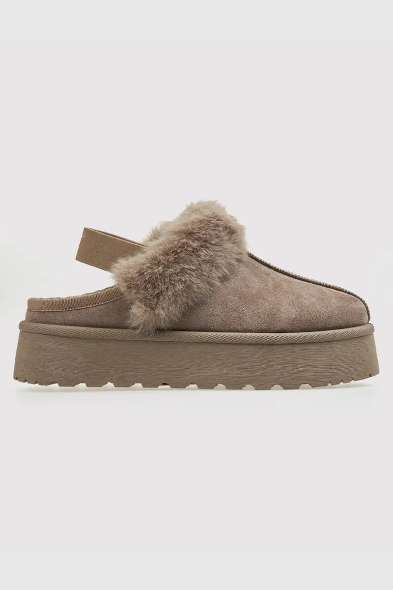 VERDE FASHION | Zoccoli sabot stile UGG con elastico dietro - 2