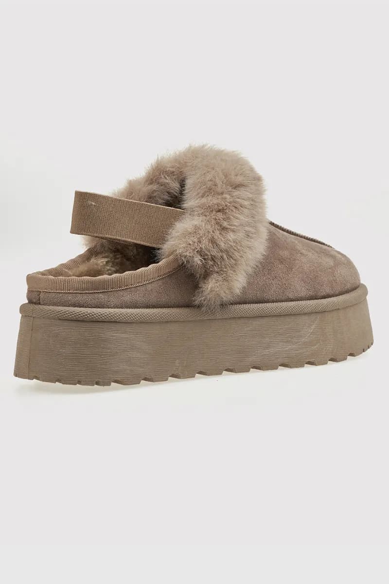 VERDE FASHION | Zoccoli sabot stile UGG con elastico dietro - 3