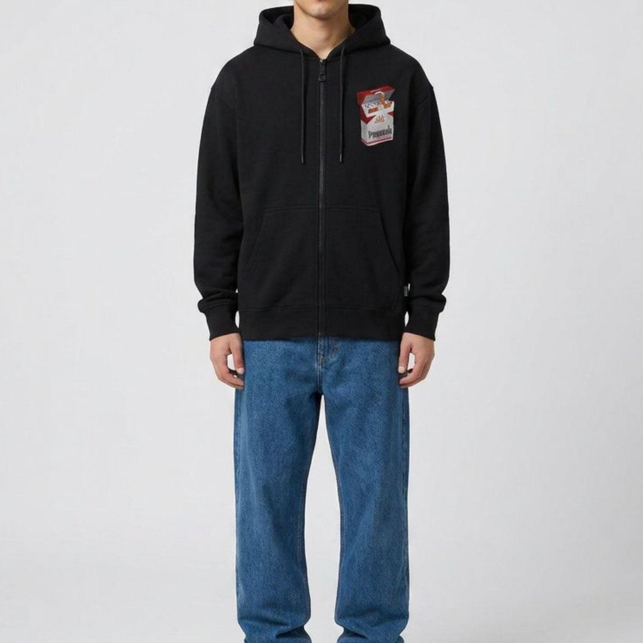 Felpa Propaganda Pocket Zip Hood Black - 3