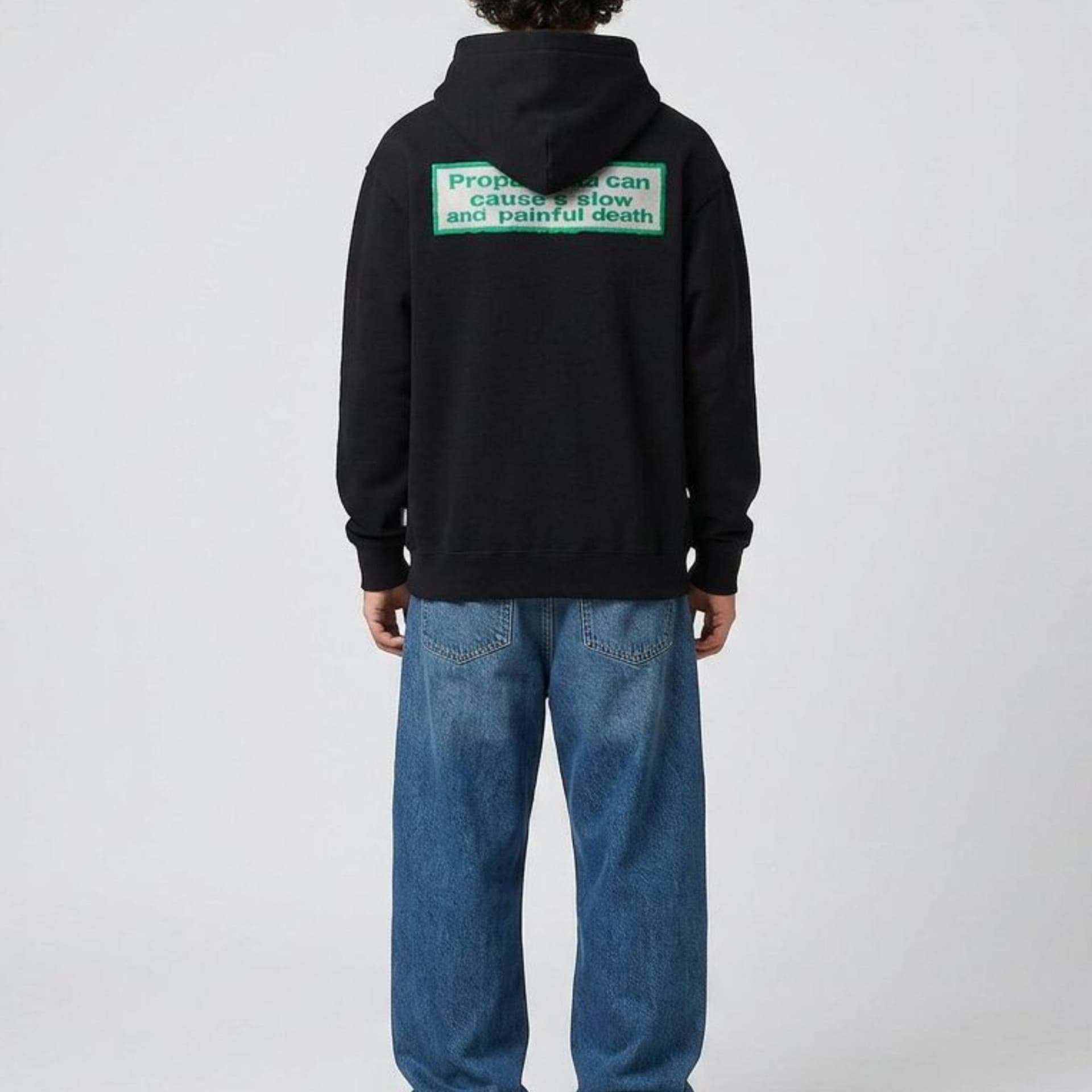 Felpa Propaganda Pocket Zip Hood Black - 4