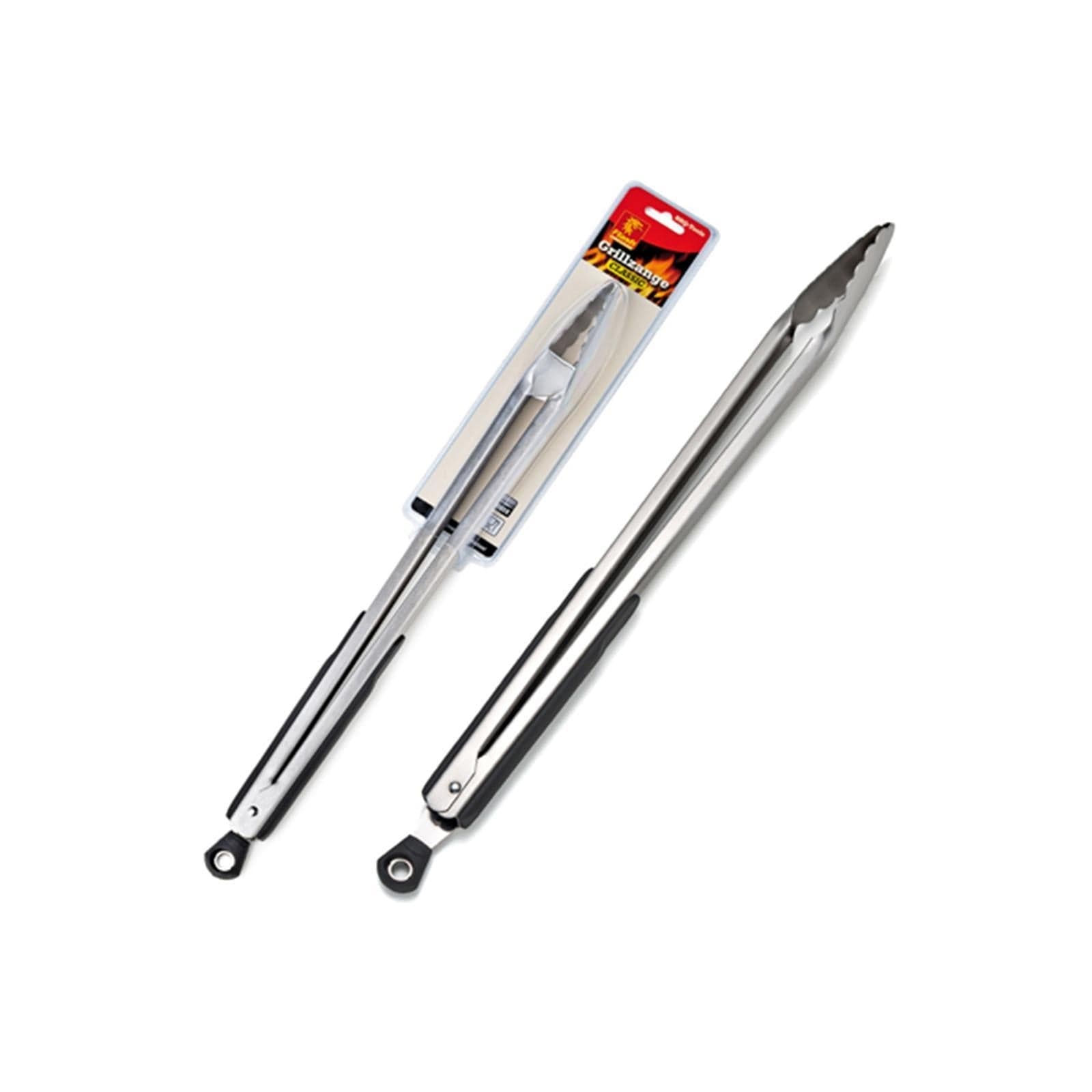 Pinze da barbecue e cucina in acciaio Inox 45 cm BBQ per griglia e arrosto - 2