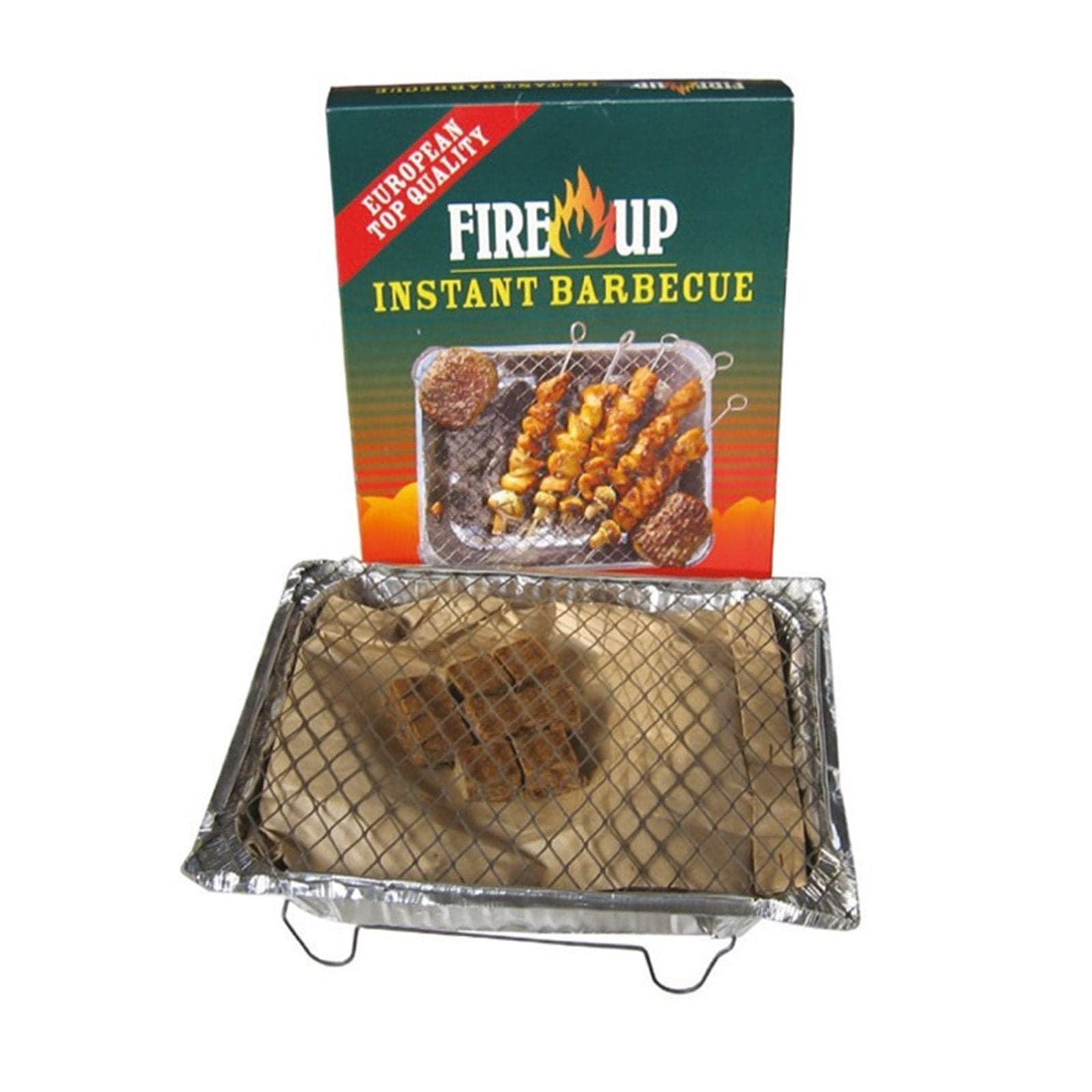 Barbecue monouso con brichetti fornello pronto con accedifuoco 31 x 25 cm - 4