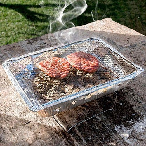 Barbecue monouso con brichetti fornello pronto con accedifuoco 31 x 25 cm - 2