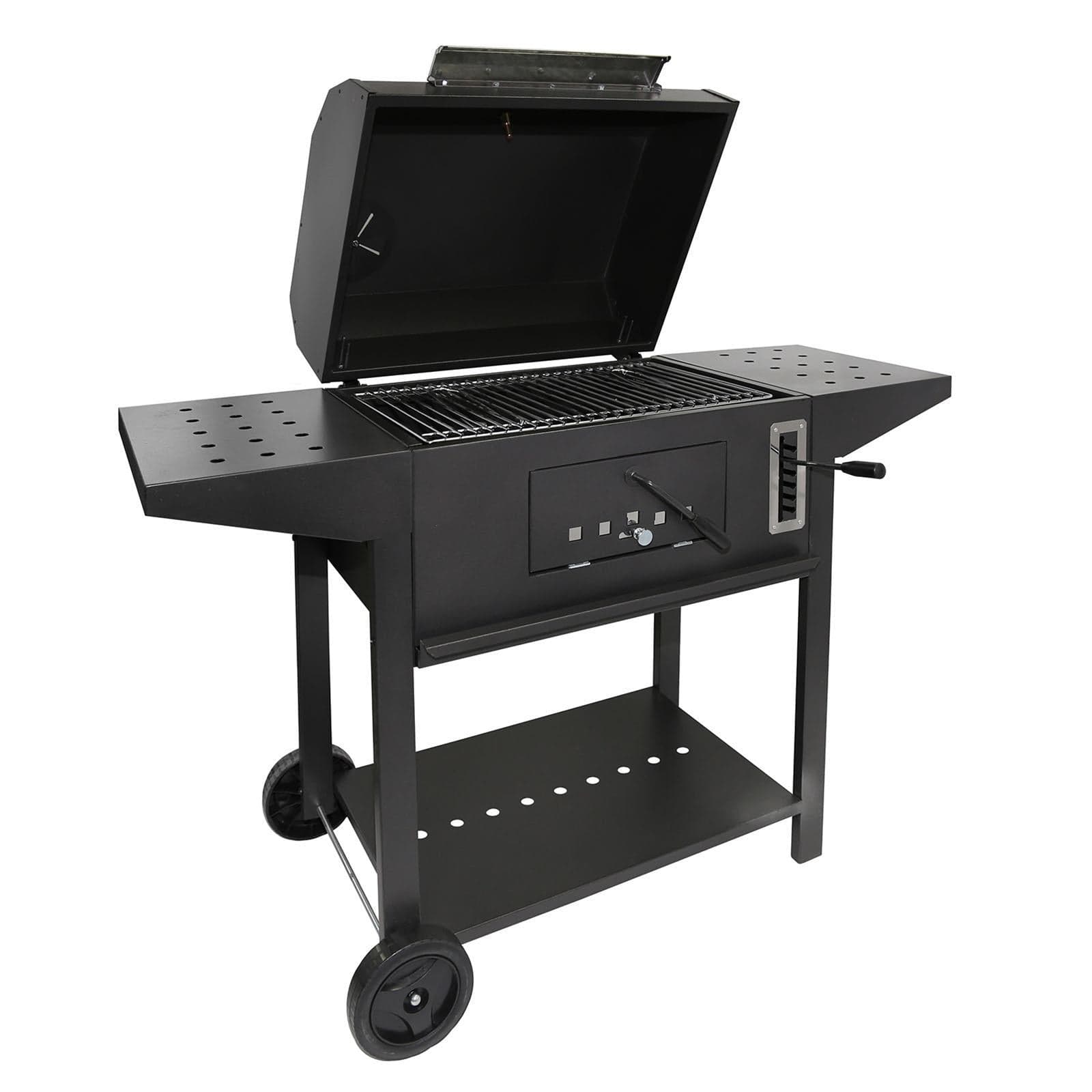 Barbecue a carbone "Teseo" fornello con griglia Regolabile e tappo 127 x 70 cm "Made in Itay" - 7