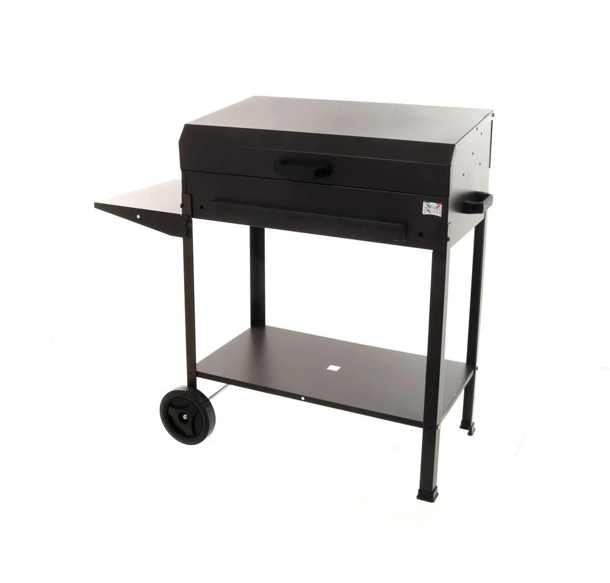 Barbecue a carbonella "Polifemo" griglia regolabile con ruote e tappo "Made in Italy" - 3