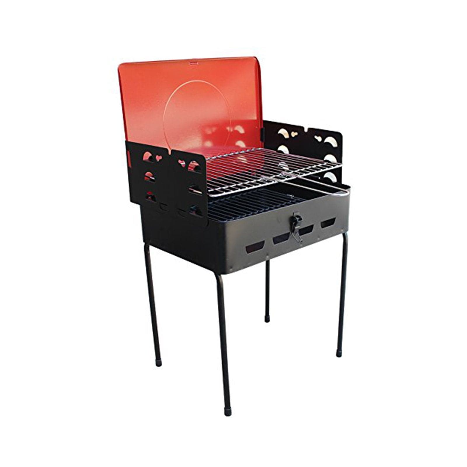 Fornello barbecue richiudibile a valigetta con griglia in acciaio cromato "Made in Italy" - 2