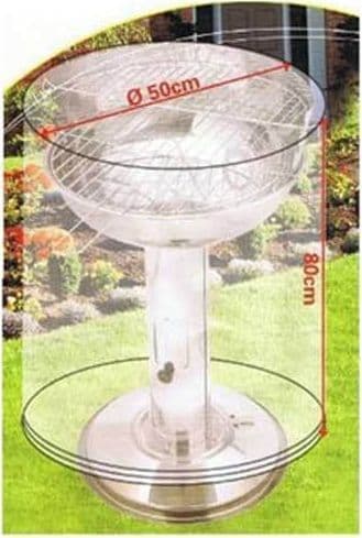 Telo di copertura per barbecue griglia cover bbq diametro 50cm - 3