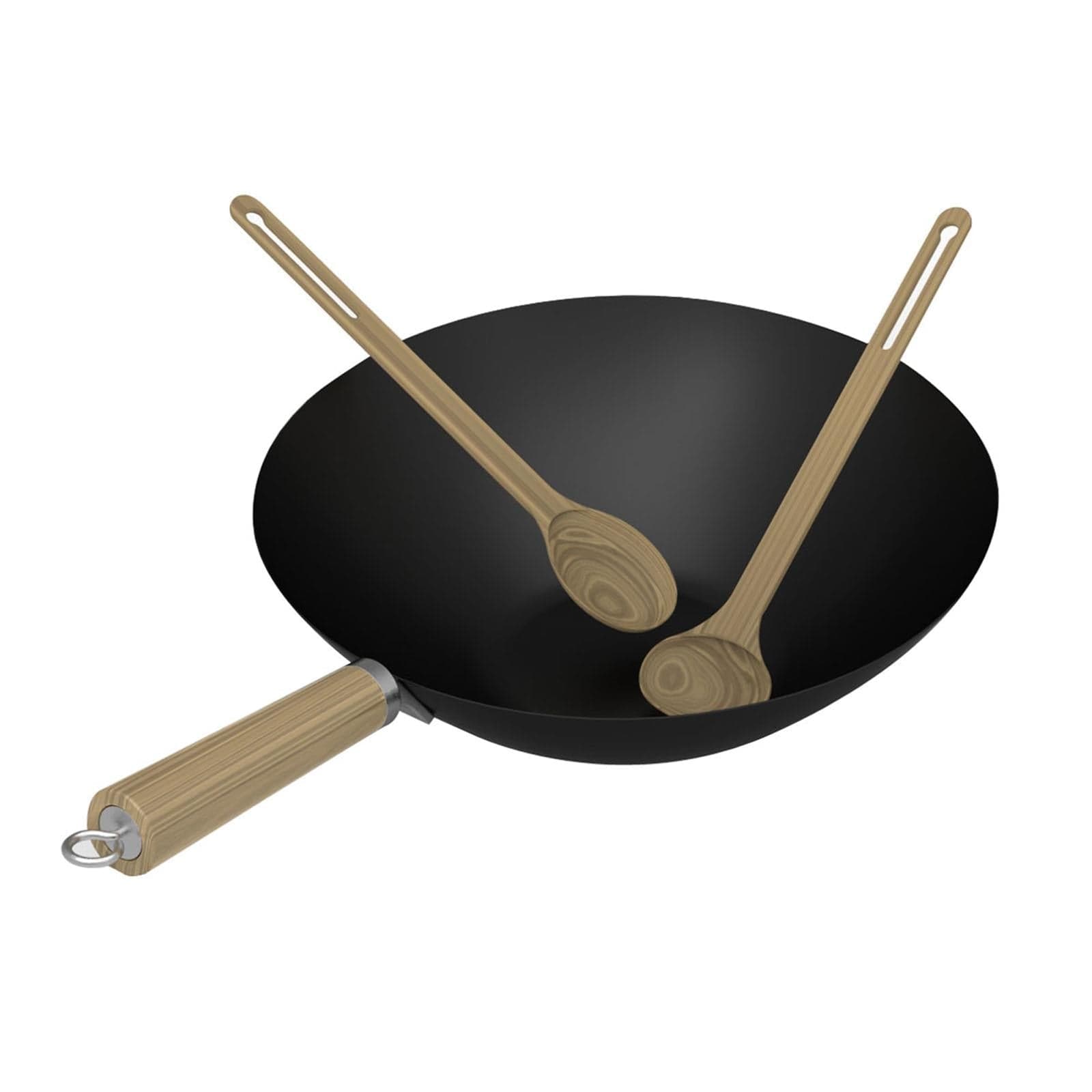 Wok pentola per barbecue spaghetti pasta in ghisa antiaderente culinary modular - 4