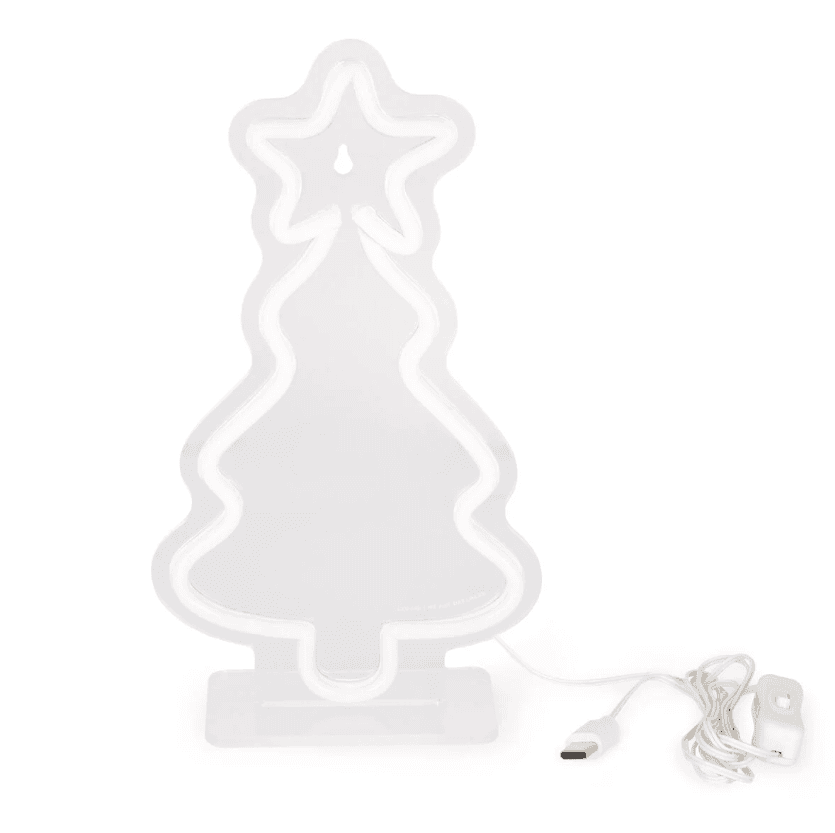 Legami - Lampada Decorativa Natalizia da Tavolo a Led Effetto Neon a forma di Albero di Natale - 3