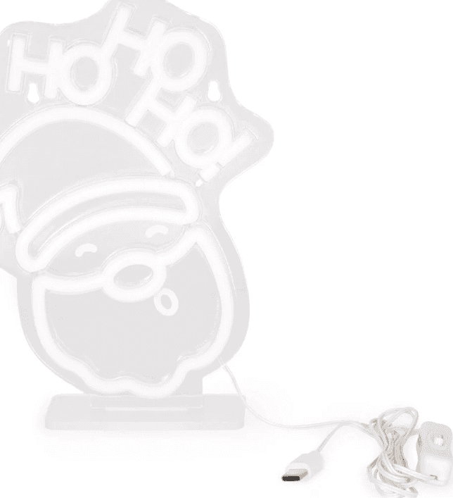 Legami - Lampada Decorativa Natalizia da Tavolo a Led Effetto Neon a forma di Babbo Natale (NEL0002) - 3