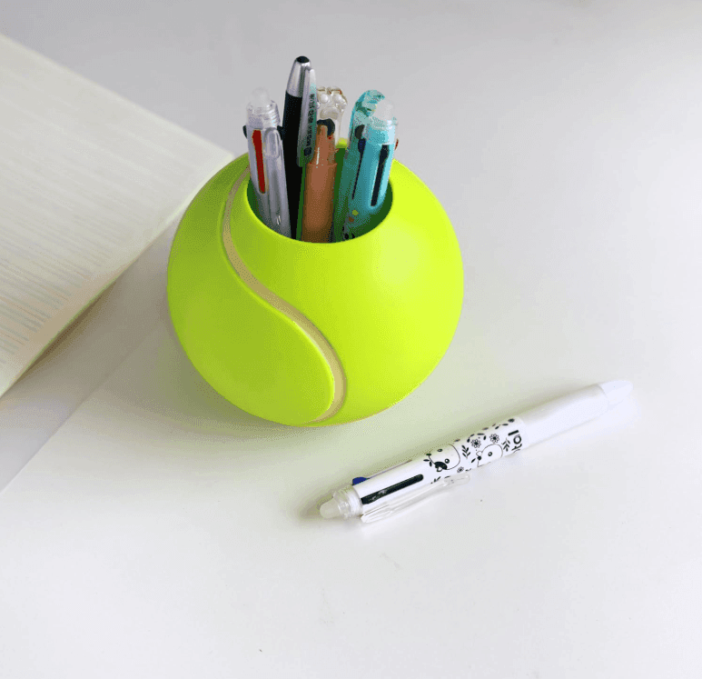 i-Total - Organizer da Scrivania per Penne e Accessori tema Pallina da Tennis (XL3034D) - 2