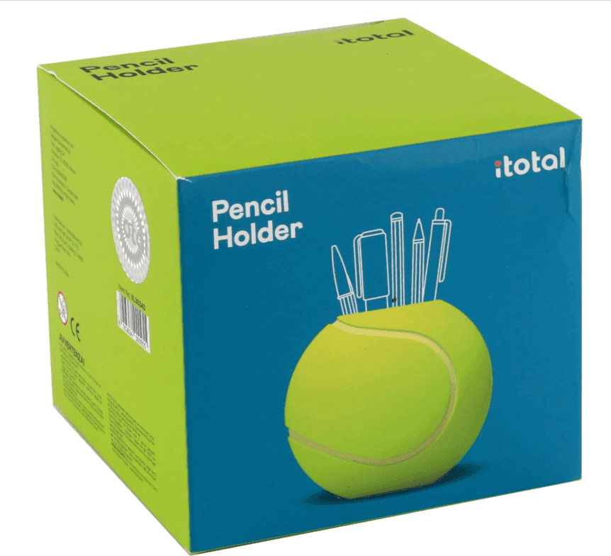 i-Total - Organizer da Scrivania per Penne e Accessori tema Pallina da Tennis (XL3034D) - 4
