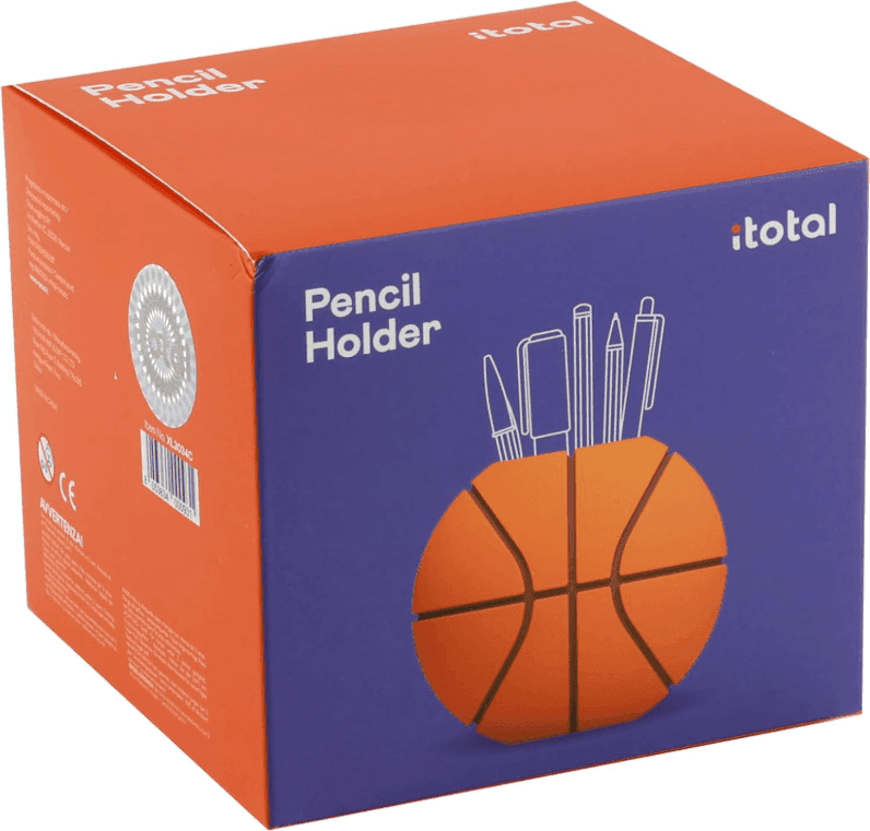 i-Total - Organizer da Scrivania per Penne e Accessori a tema Palla da Basket (XL3034C) - 4