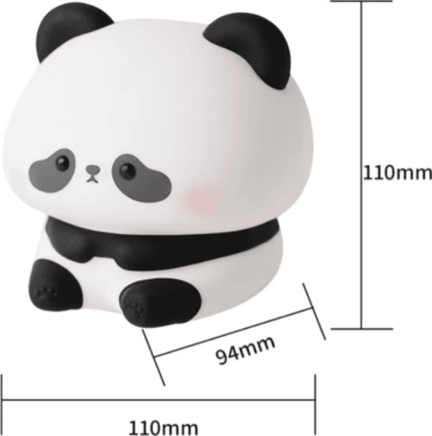 Olli - Lampada Luce Notturna in Silicone Chibi Friends Panda - 3