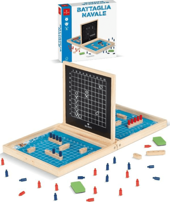 Dal Negro - Gioco Battaglia Navale in una versione in legno richiudibile