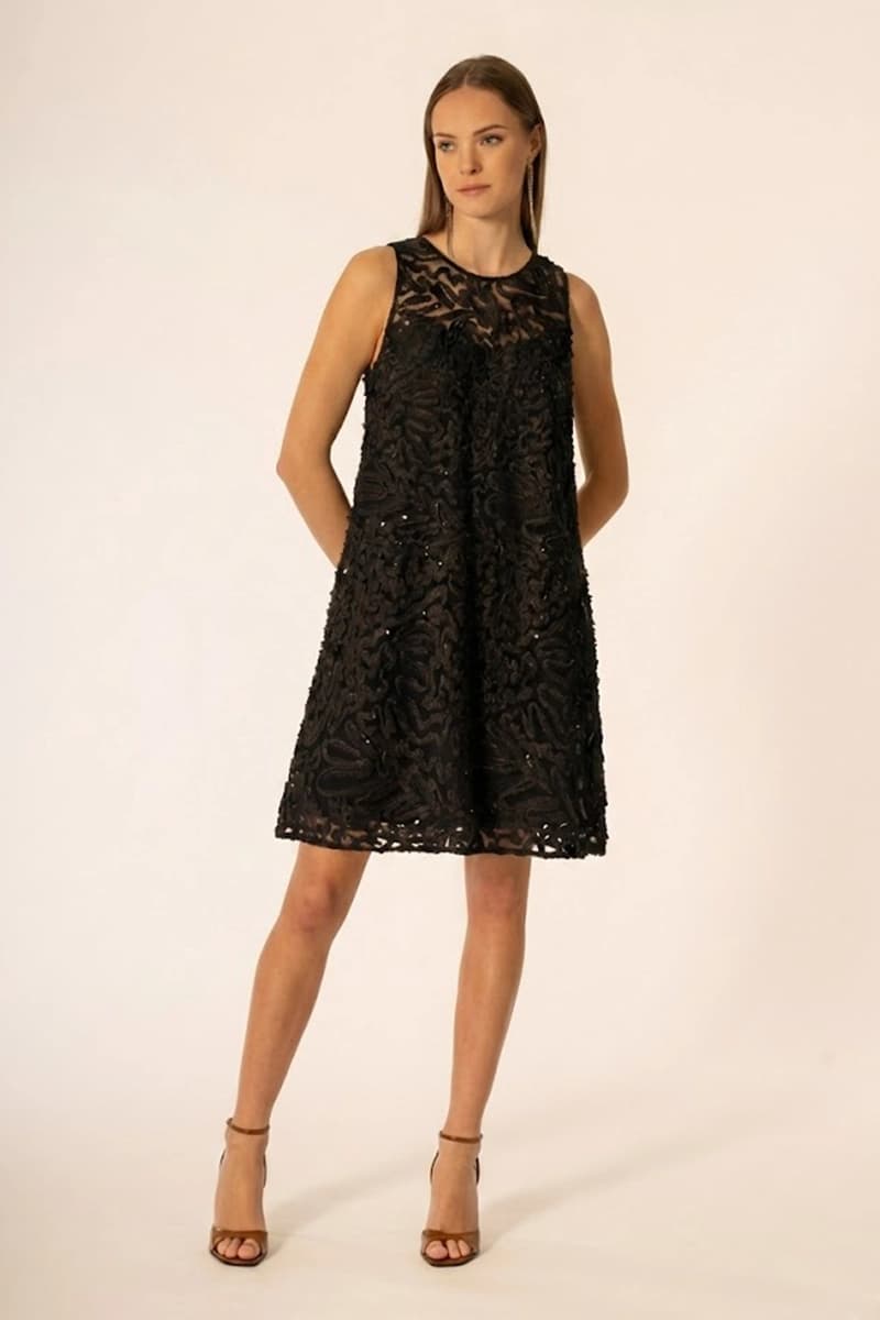 Abito ad A donna con micropaillettes | NO-NA' - 4