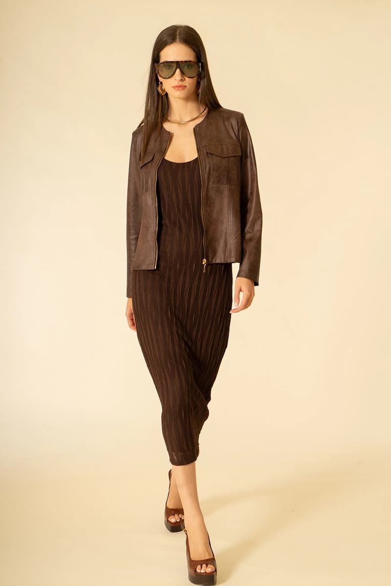 Giacca ecopelle con zip | SISTE'S - 4