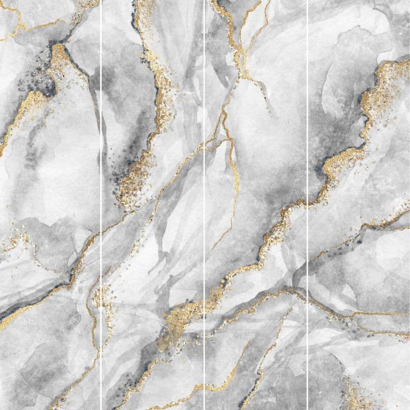 Tende a Pannelli Marmo grigio con venature oro misure standard - 2