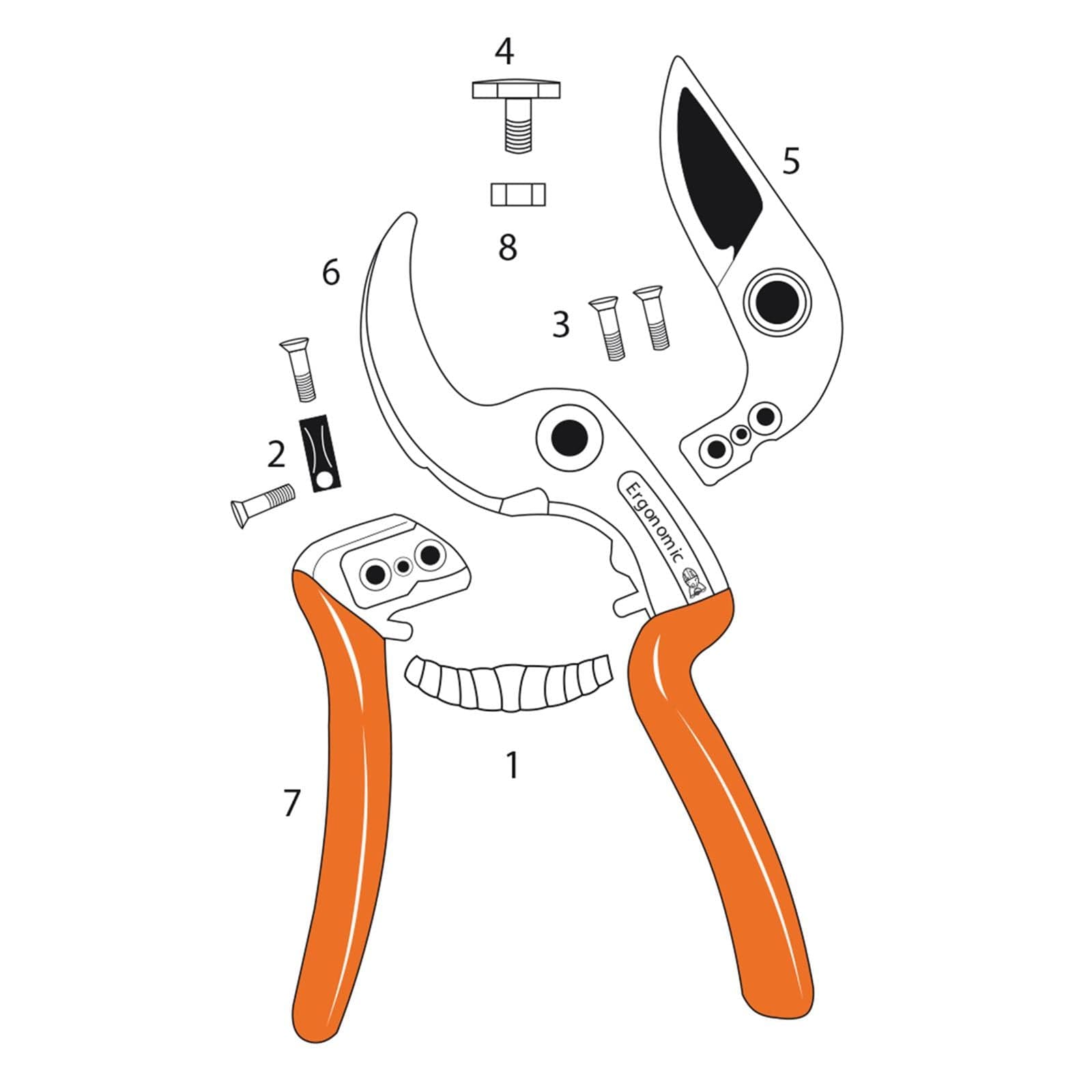 Lama di ricambio per forbice da pota a battente Professionale "Ergonomica" - 3