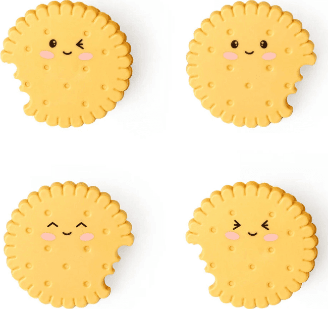 Legami - Set di 4 Clip Chiudi Pacco - Cookie - Bag Clips (CLIP0003) - 4
