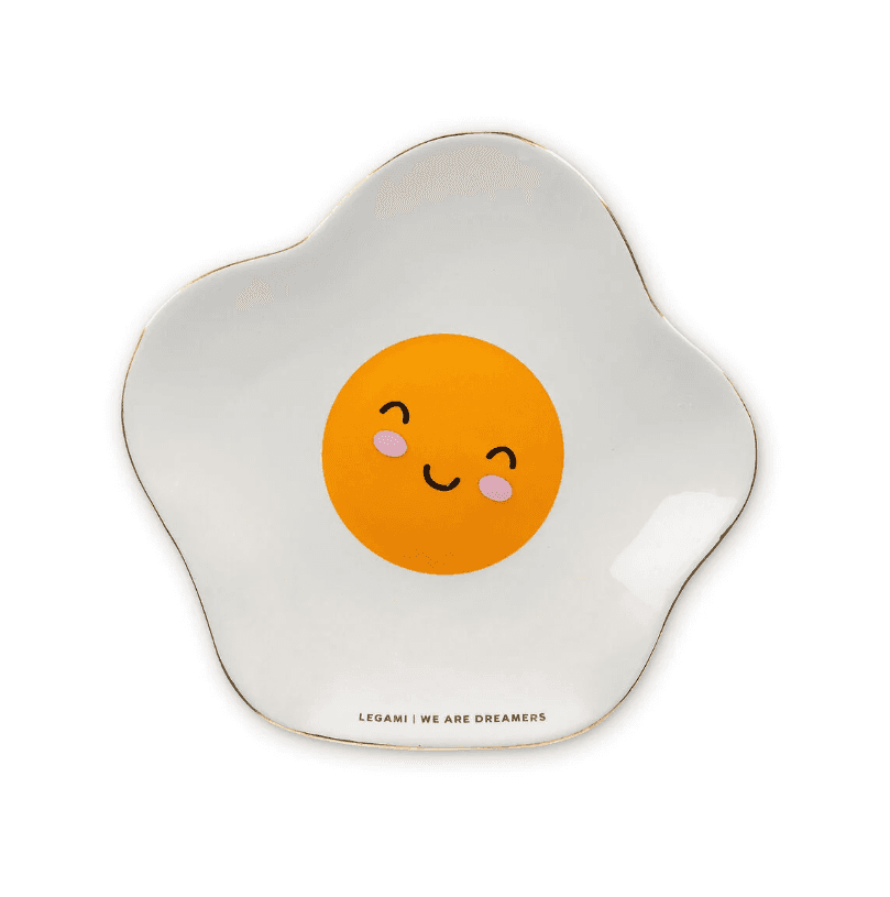 Legami - Piattino in Ceramica Svuotatasche Decorato a Mano - Egg - Rings & Things (CPL0003)