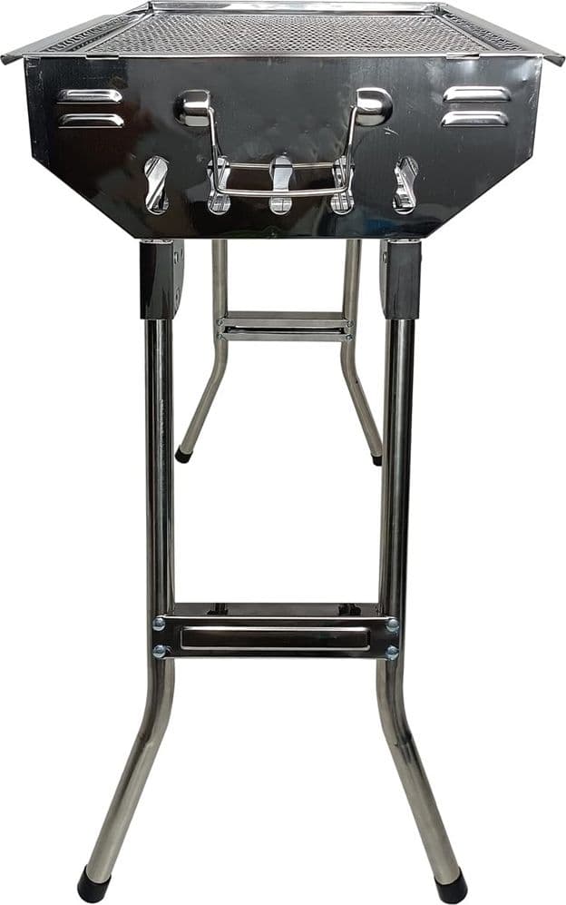 BARBECUE A CARBONE PIEGHEVOLE IN ACCIAIO SUPPORTO PER PICNIC CAMPEGGIO AUTOPORTANTE 638961 - 6