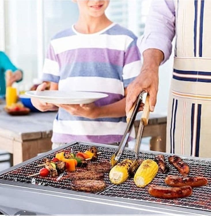 BARBECUE A CARBONE PIEGHEVOLE IN ACCIAIO SUPPORTO PER PICNIC CAMPEGGIO AUTOPORTANTE 638961 - 7