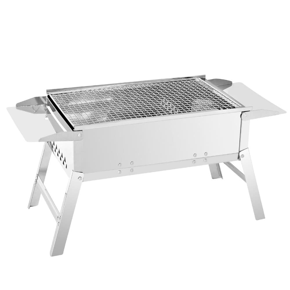 BARBECUE GRIGLIA IN ACCIAIO PIEGHEVOLE PER PICNIC CAMPEGGIO A CARBONE PORTATILE 638963 - 1