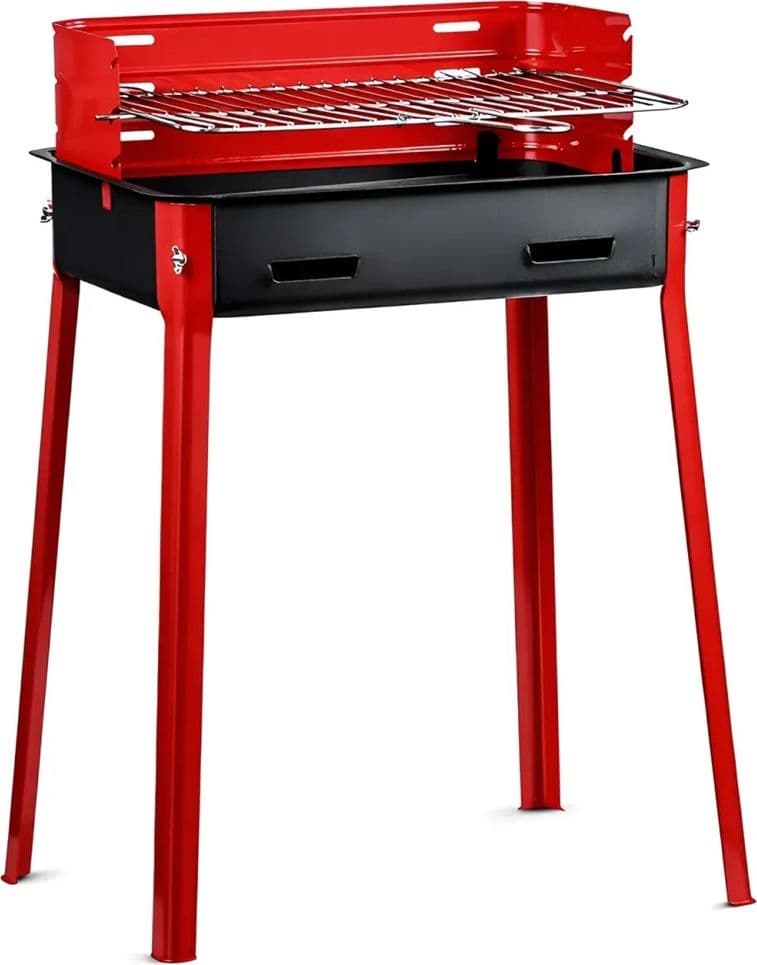 BARBECUE A CARBONELLA IN ACCIAIO PORTATILE GRIGLIA REGOLABILE BBQ DA ESTERNO GIARDINO 003451A