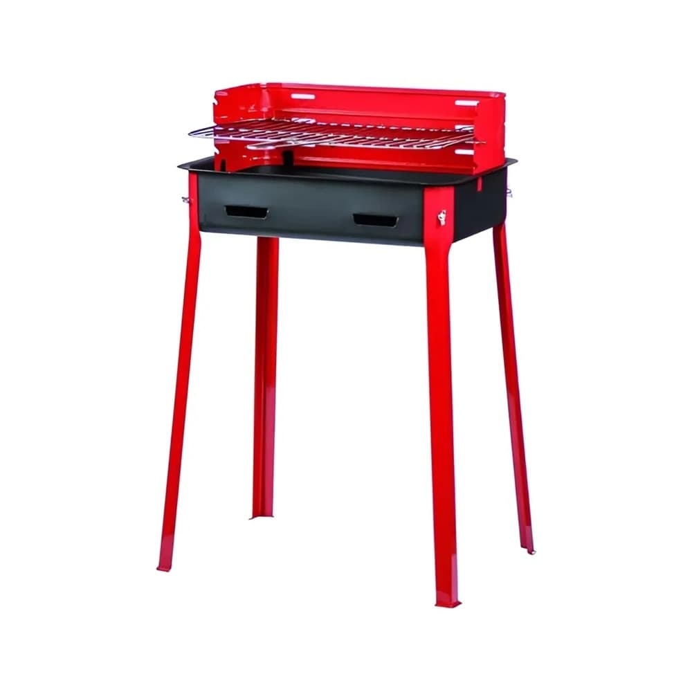 BARBECUE A CARBONELLA IN ACCIAIO PORTATILE GRIGLIA REGOLABILE BBQ DA ESTERNO GIARDINO 003451A - 4