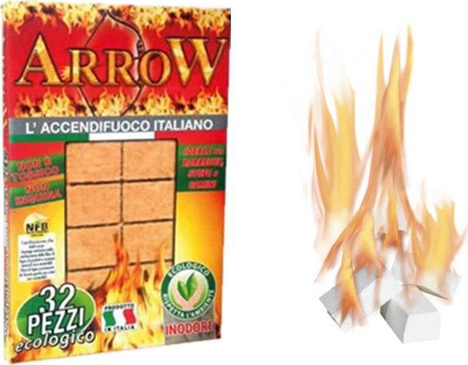 SET 46PZ ACCENDI FUOCO ECO FIBRA DI LEGNO DA 32PZ ECOLOGICO INODORE PER BARBECUE STUFE CAMINI 812001