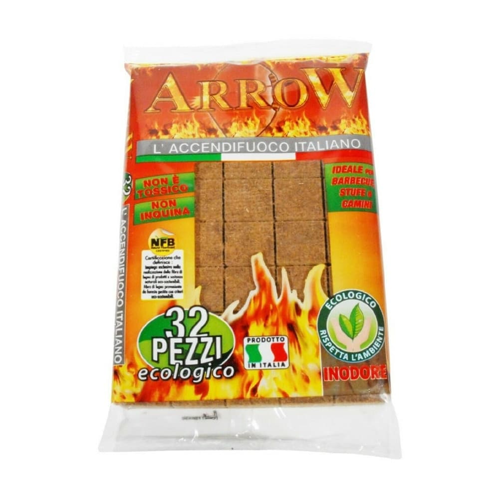 SET 46PZ ACCENDI FUOCO ECO FIBRA DI LEGNO DA 32PZ ECOLOGICO INODORE PER BARBECUE STUFE CAMINI 812001 - 2
