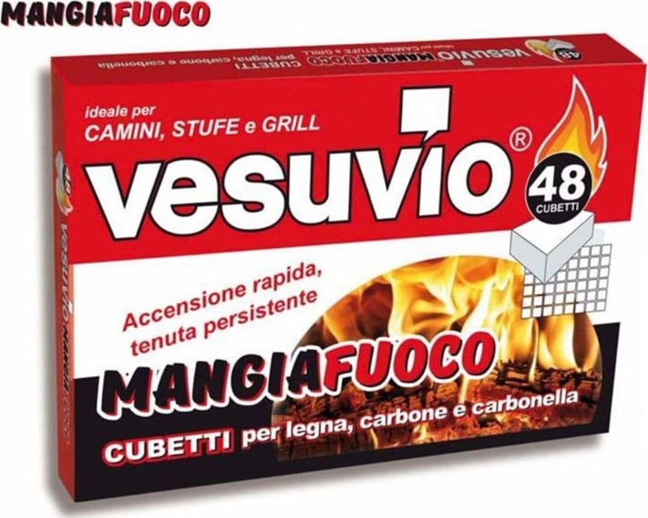 SET 24PZ ACCENDIFUOCO DA 48 CUBI PER LEGNA CARBONE CARBONELLA CAMINI STUFE GRILL 618669A - 2