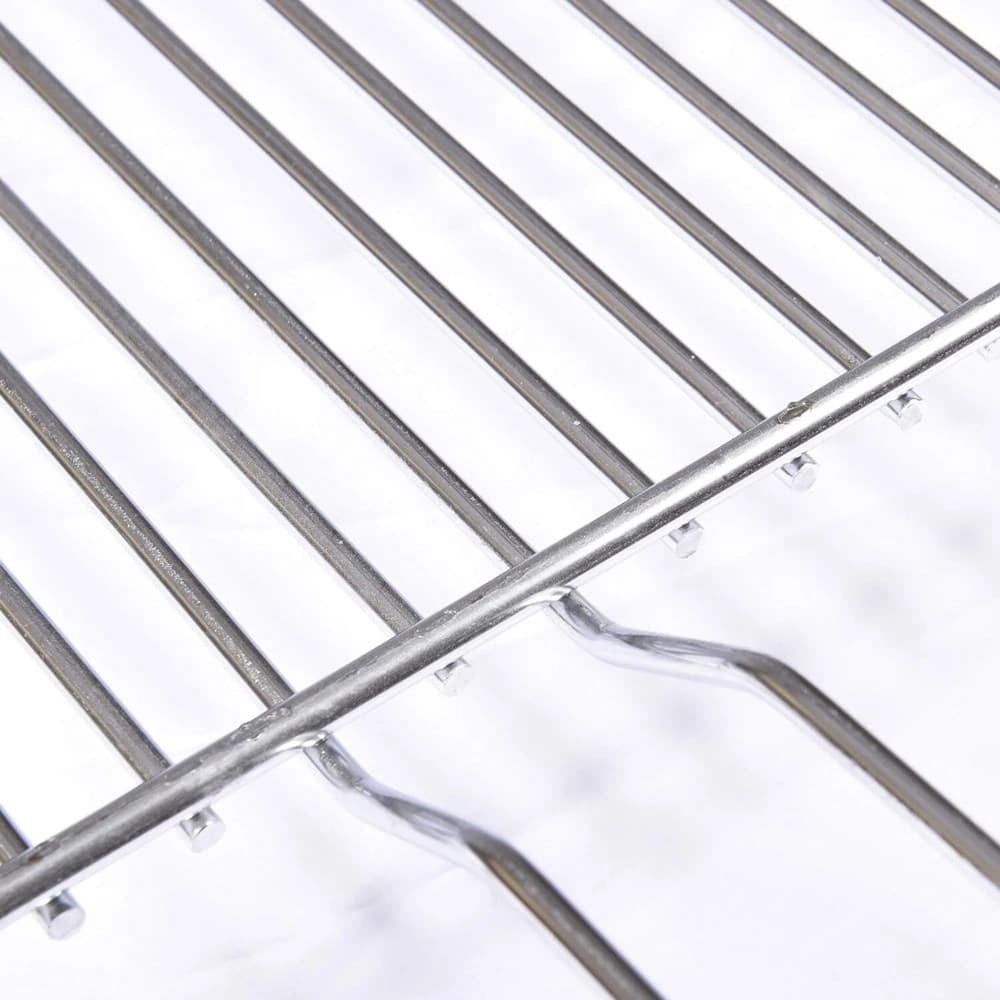 GRATICOLA GRIGLIA PER BARBECUE BRACE CAMINO IN ACCIAIO 2 MANICI CON PIEDI 35X50 CM 001037 - 4