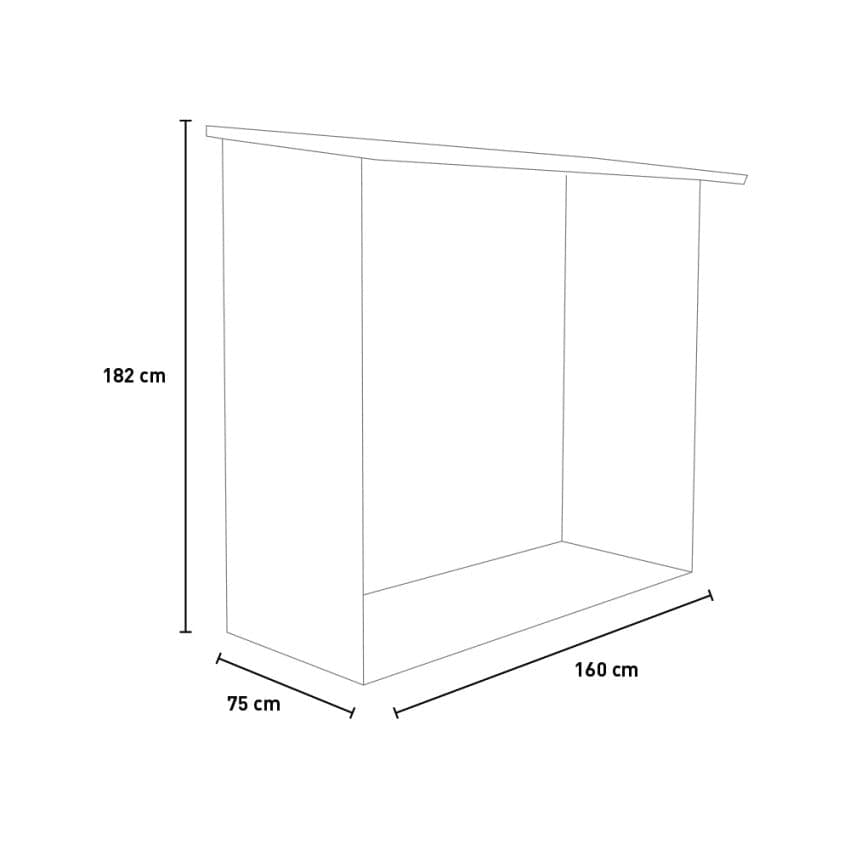Legnaia da esterno in metallo verde deposito per giardino 182 cm - 2
