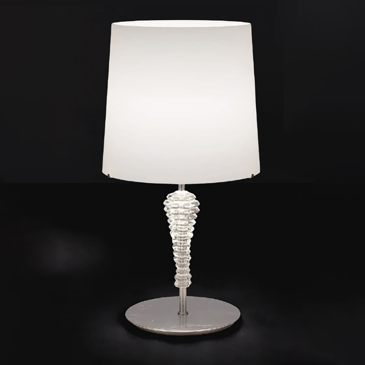 Abat-jour classica LAM 4422 1LT E27 LED metallo vetro lampada tavolo - 8