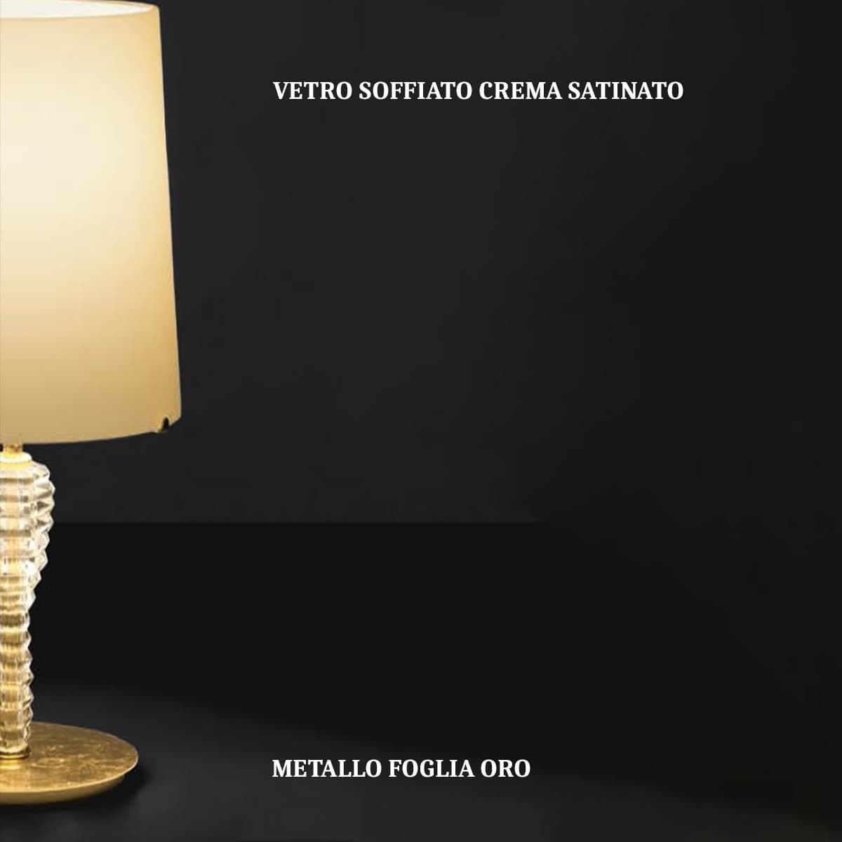 Abat-jour classica LAM 4422 1L E27 LED metallo vetro lampada tavolo - 3