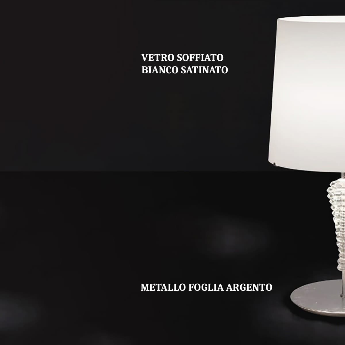 Abat-jour classica LAM 4422 1L E27 LED metallo vetro lampada tavolo - 4