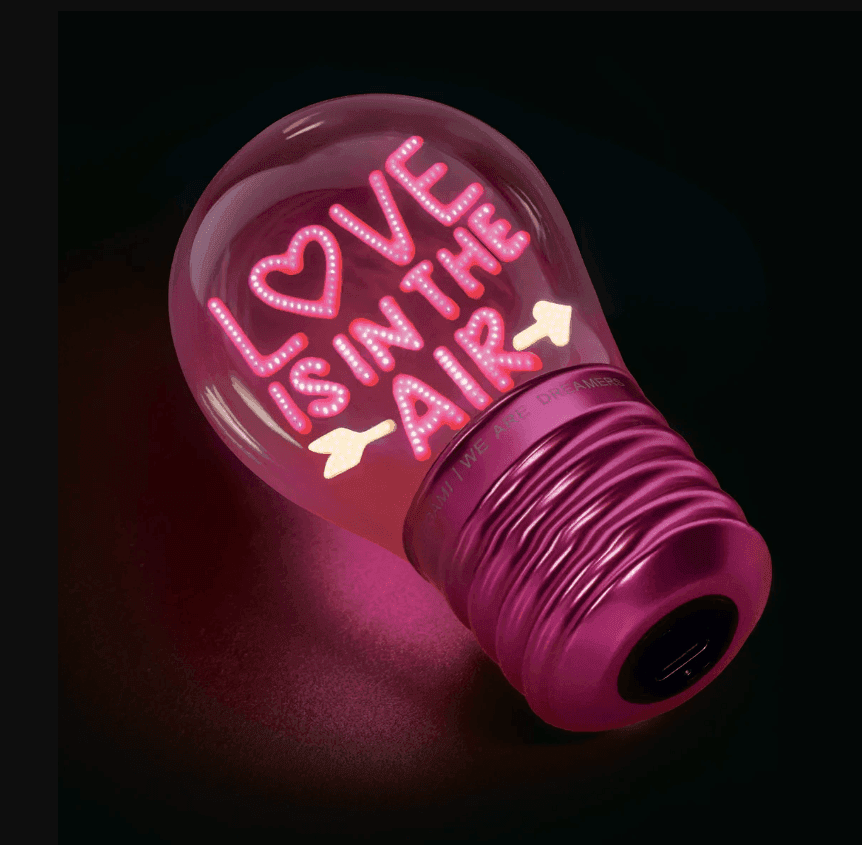 Legami - San Valentino Lampada Decorativa da Tavolo a Forma di Lampadina - Love is in the Air  (VCLB0021) - 2