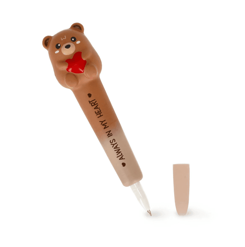 Legami - San Valentino Penna Gel Antistress Teddy Bear "Always in my Heart" - Squeezies (VSQP0007) - 2