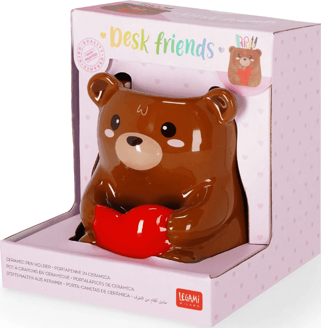 Legami - San Valentino Portapenne in Ceramica - Teddy Bear - Desk Friends (VPHS0009) - 3