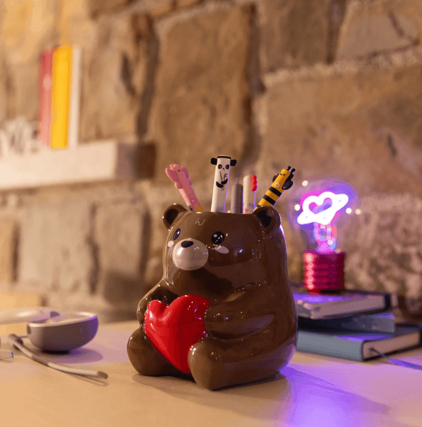 Legami - San Valentino Portapenne in Ceramica - Teddy Bear - Desk Friends (VPHS0009) - 4